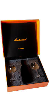 Lamborghini Copper: Extra Dry Prosecco D.O.C. Treviso with glasses in orange Gift box - Image 3
