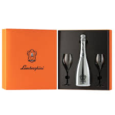 Lamborghini Copper: Extra Dry Prosecco D.O.C. Treviso with glasses in orange Gift box - Image 2